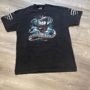 Vintage 2007 Harley Davidson Kona Hawaii Skull Playing Cards T-Shirt Mens Large